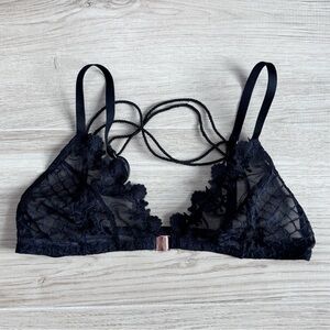 Savage X Fenty Baroque Bondage Front Closure Bralette Black XL